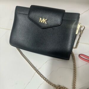 Michael Kors Black Crossbody Bag with Gold Chain